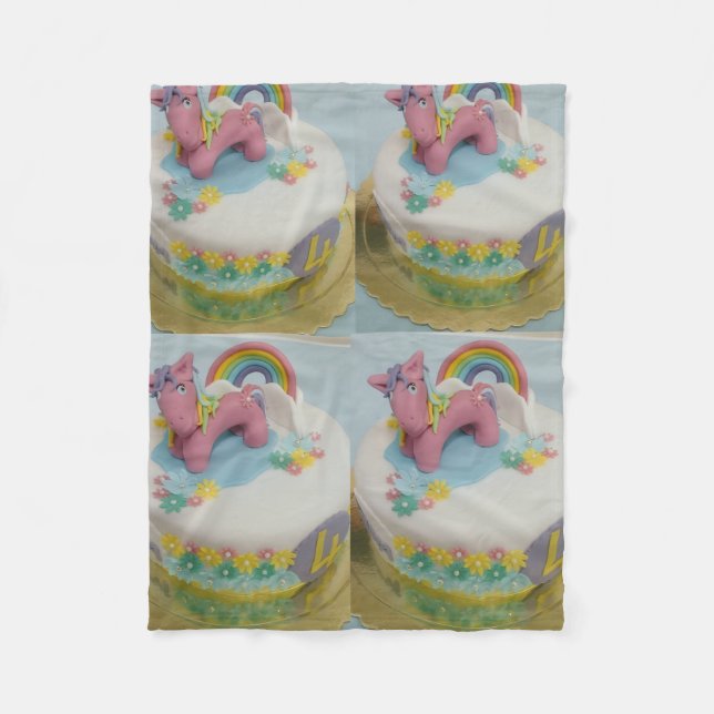 Cobertor De Velo Birthday cake 4 fleece blanket  (Frente)