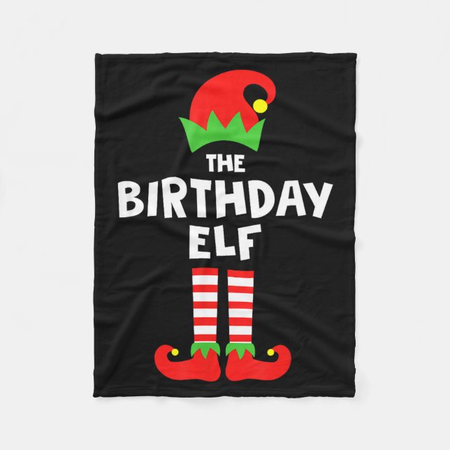 Cobertor De Velo Birthday Elf Matching Group Family Holiday Christm (Frente)