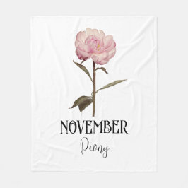 Cobertor De Velo Birthday NovEMBER Birthday Peony Rosa