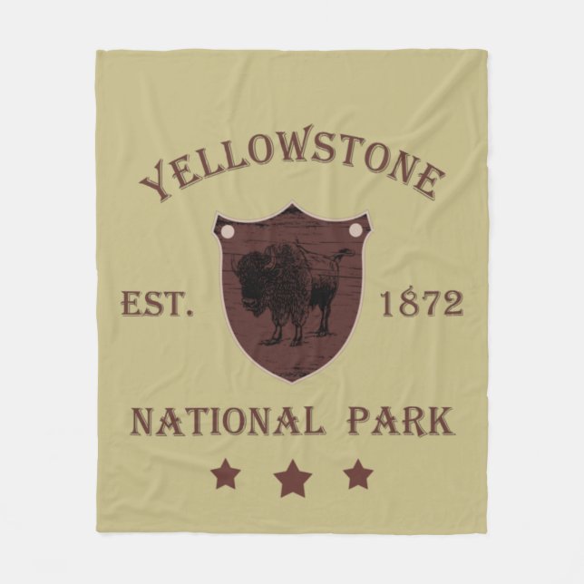 Cobertor De Velo Bisão Parque Nacional de Yellowstone (Frente)