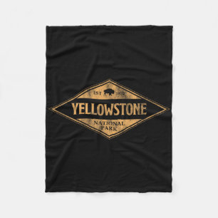 Cobertor De Velo Bisão Retro Parque Nacional de Yellowstone 1872 Ca