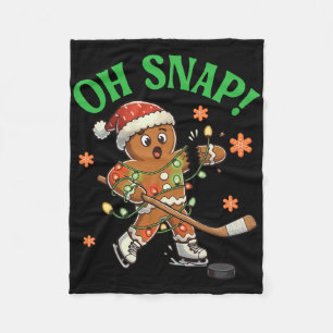 Cobertor De Velo Biscoito de Natal de Hockey no Gelo de Gengibre Di