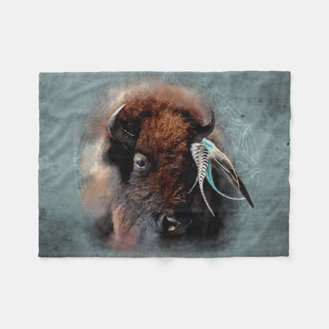 Cobertor De Velo Bison - Fleece Blanket (Frente (Horizontal))