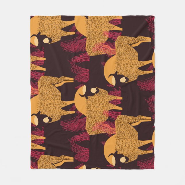 Cobertor De Velo Bison High Grass: Padrão de Campo. (Frente)