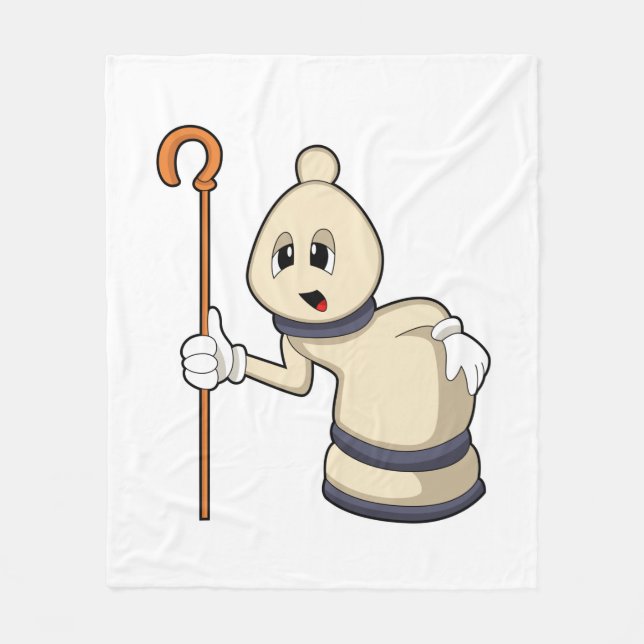 Cobertor De Velo Bispo de xadrez em xadrez (Frente)