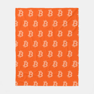 Cobertor De Velo Bitcoin Laranja Brilhante (Estilo 2)