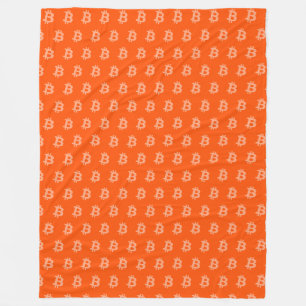 Cobertor De Velo Bitcoin Laranja Brilhante (Estilo 2)