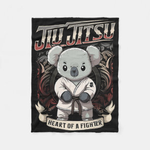Cobertor De Velo Bjj Coração De Um Lutador - Jiu Jitsu Byby Koala