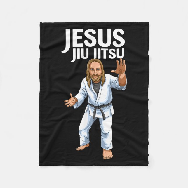 Cobertor De Velo BJJ Jesus Jiu Jitsu Brasileiro (Frente)