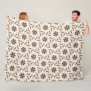 Cobertor De Velo Black and Cream Celestial Dance Blanket