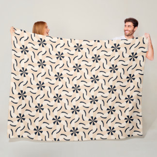 Cobertor De Velo Black and Cream Celestial Dance Blanket