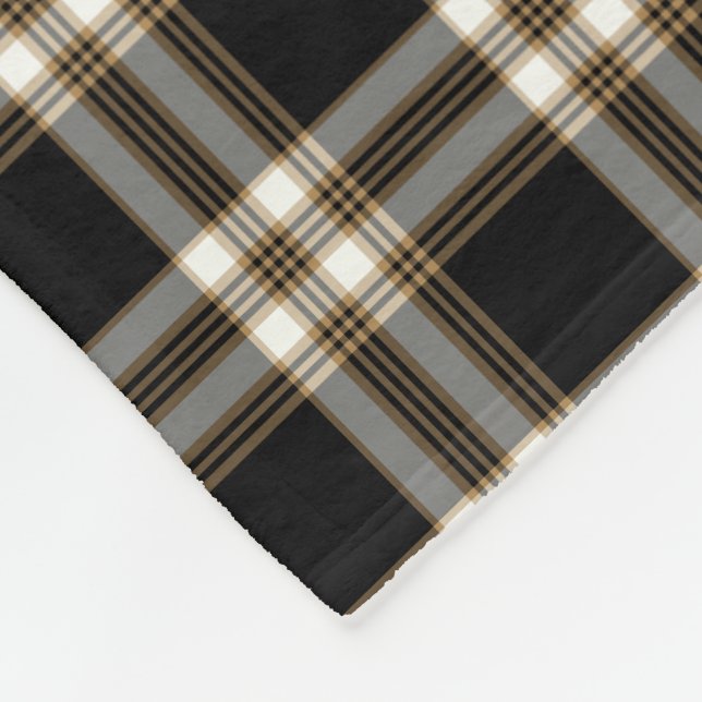 Cobertor De Velo Black and Tan Irish MacGuinness Tartan (Quina)