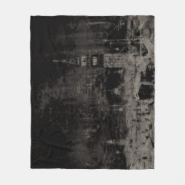 Cobertor De Velo Black and Taupe Distress Skyline Veneice Itália