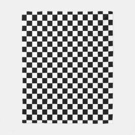 Cobertor De Velo Black and white checkerboard pattern 