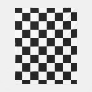 Cobertor De Velo Black and White Checkered Square Pattern 