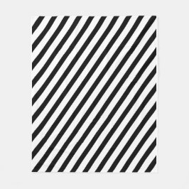 Cobertor De Velo Black and White Diagonal Stripes