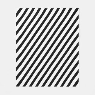 Cobertor De Velo Black and White Diagonal Stripes