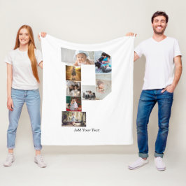 Cobertor De Velo Black and White Letter P Photo Collage