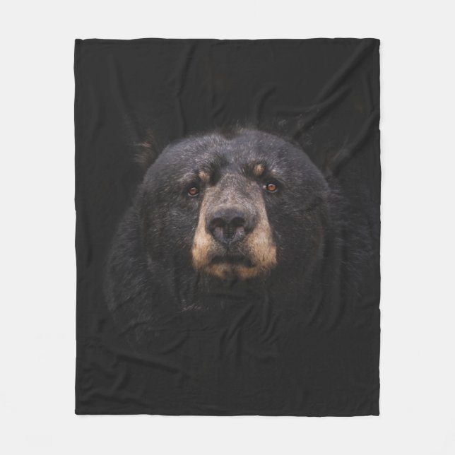 COBERTOR DE VELO BLACK BEAR ON BROWN WOODEN TREE BRANCH (Frente)