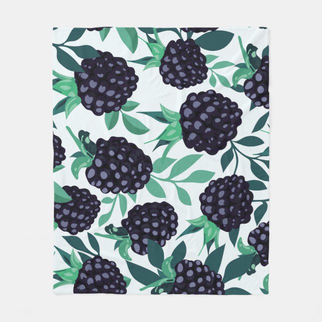Cobertor De Velo Black Berry Tropical: Padrão sem Fruta (Frente)