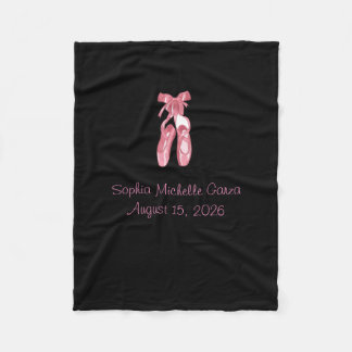 Cobertor De Velo Black blanket with ballet shoes