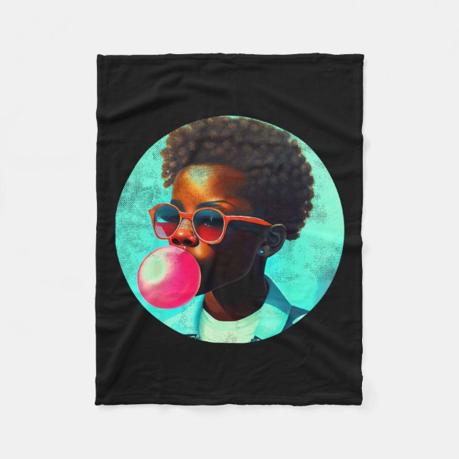 Cobertor De Velo Black Boy Joy Bubble Gum Divertido African Melanin (Frente)