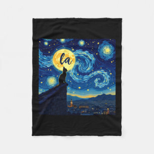 Cobertor De Velo Black Cat Comma La Kamala Harris Halloween Starry