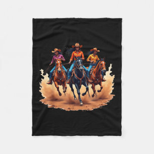 Cobertor De Velo Black Cowgirl Western Rodeo Melanin