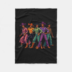 Cobertor De Velo Black Cowgirl Western Rodeo Melanin
