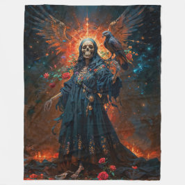Cobertor De Velo Black Dress Santa Muerte