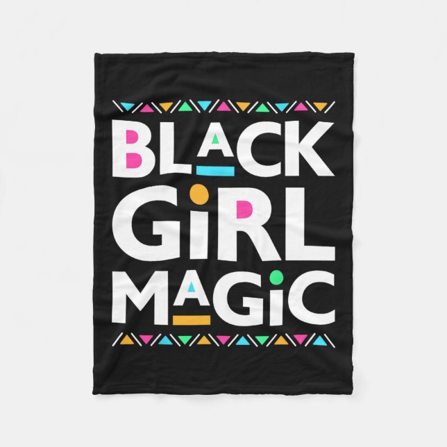 Cobertor De Velo Black Girls Magic Melanin African American History (Frente)