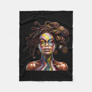 Cobertor De Velo Black History Mês de Arte Preta de Cabelo