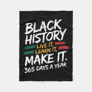 Cobertor De Velo Black History Month 2025 Live It Learning It Make 
