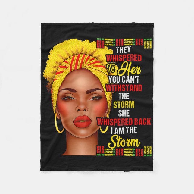 Cobertor De Velo Black History Month Afro Black Women Girls I'm The (Frente)