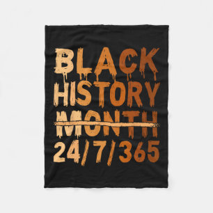 Cobertor De Velo Black History Month Orud Black 24 7 365 Melanin J