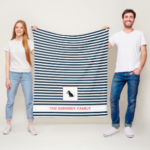 Cobertor De Velo Black Lab American Flag Family Patrioti