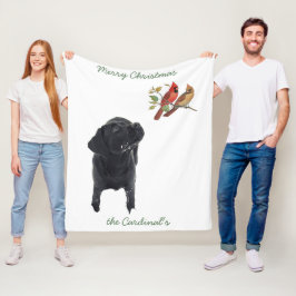 Cobertor De Velo Black Lab Christmas Dog Labrador