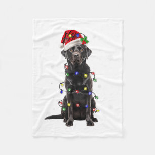 Cobertor De Velo Black Lab Labrador Árvore de Natal Light Pajama Do