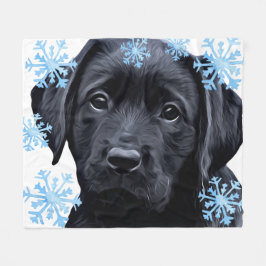 Cobertor De Velo Black Labrador Puppy Dog Feliz Natal