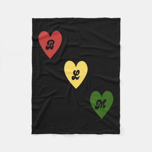Cobertor De Velo Black Lives Hearts Sticker (Frente)