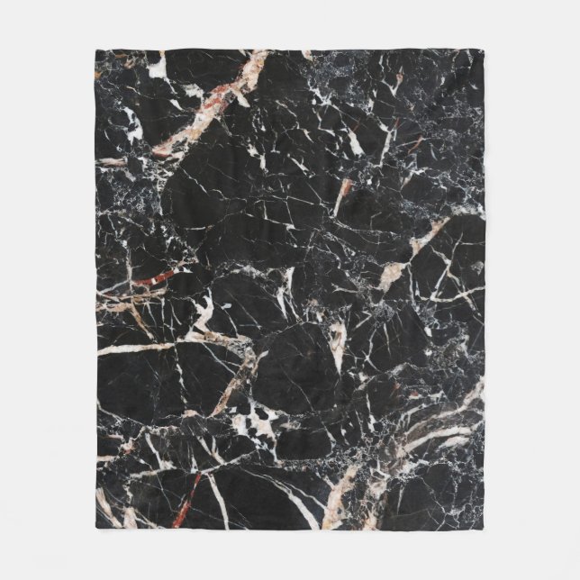 Cobertor De Velo Black marble stone natural background abstract mar (Frente)
