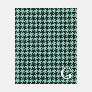 Cobertor De Velo Black Modern Houndstooth