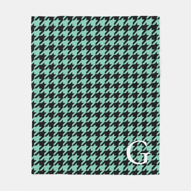 Cobertor De Velo Black Modern Houndstooth (Frente)
