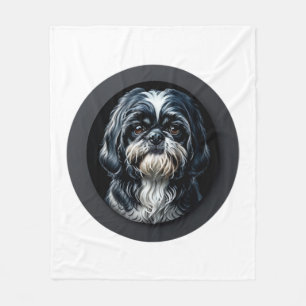 Cobertor De Velo black shih tzu