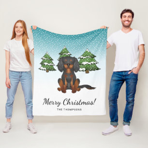 Cobertor De Velo Black Tan Cavalier King Charles Spaniel No Inverno