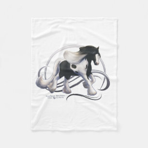 Cobertor De Velo Black Tobiano Gypsy Vanner Horse