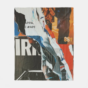 Cobertor De Velo Black white and orange abstract painting