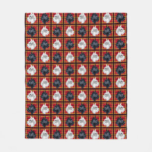 Cobertor De Velo Black White Scottish Terrier Scottie Dog Blancket