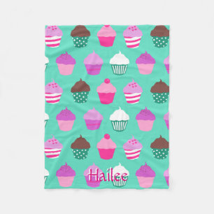 Cobertor De Velo Blacket do velo dos cupcakes