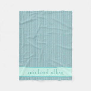 Cobertor De Velo Blanket Azul-Turquesa Personalizado